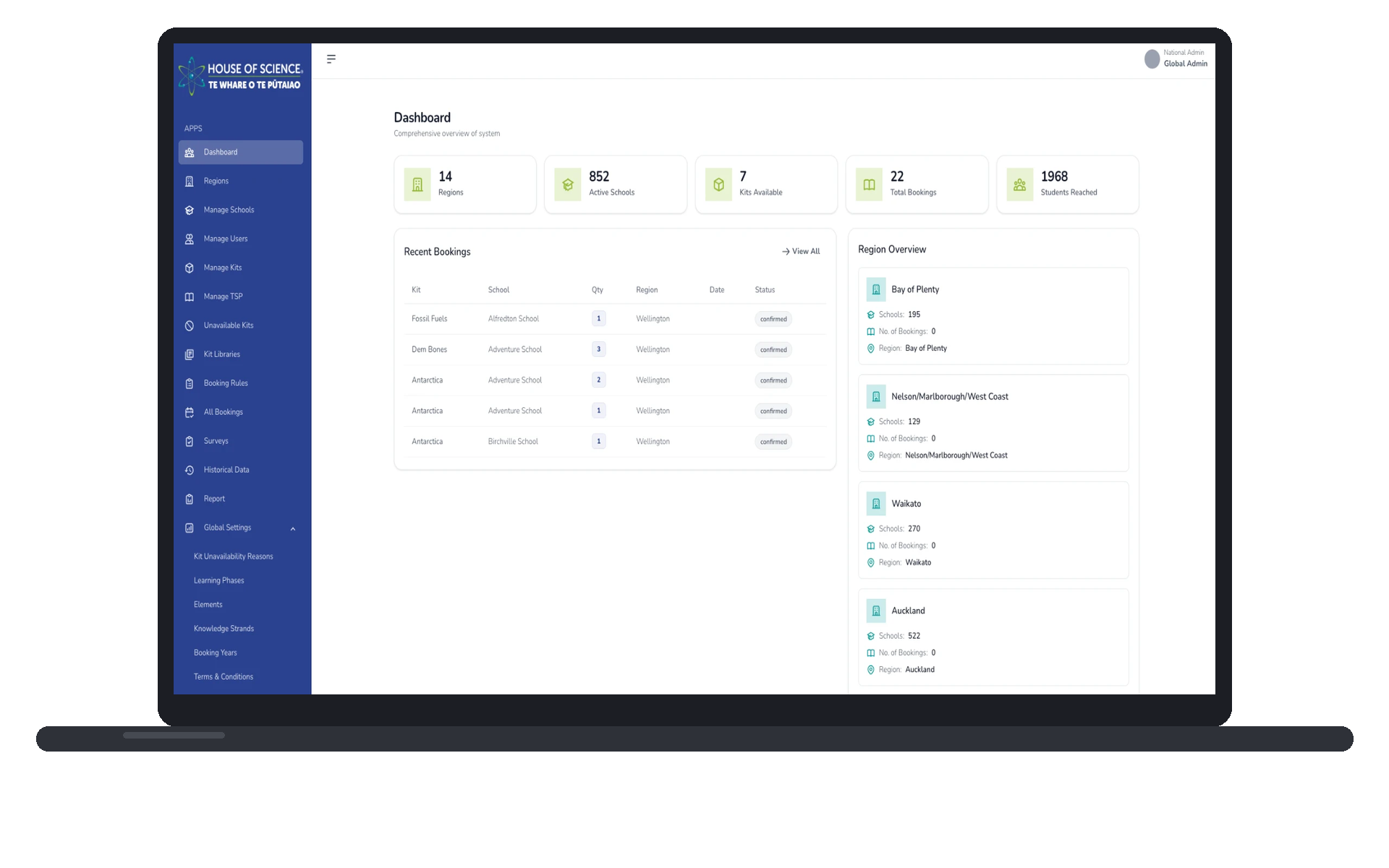 House of Science — Bespoke booking platform